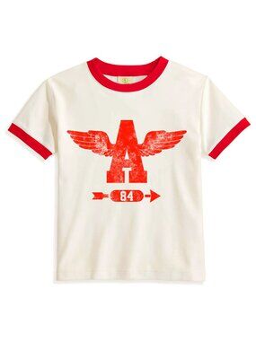 Vintage Style Ringer T-Shirt – Red Wing Graphic Retro 80s/90s Tee